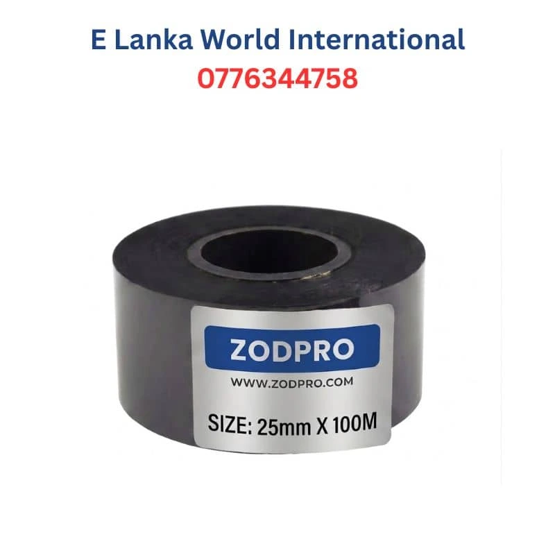 25mm x 100m Black Hot Ribbon | Compact Date Coding Foil Sri Lanka