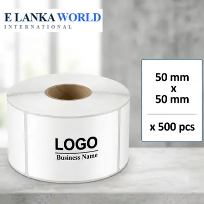 50mm x 50mm Thermal Label Sticker Roll (500 Pcs)