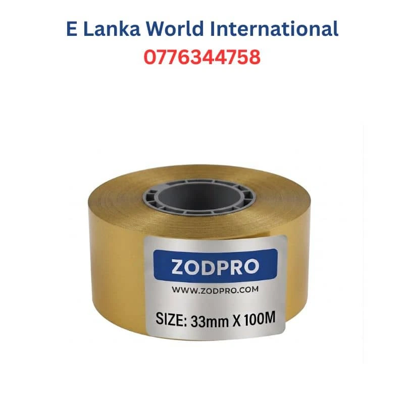 33mm x 100m Gold Color Hot Foil Ribbon | Premium Luxury Coding Foil