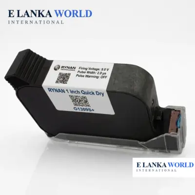 Rynan 25.4mm (1 Inch) Quick Dry Solvent Cartridge | TIJ Inkjet Ink