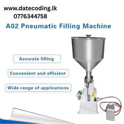 A02 Pneumatic Paste & Liquid Filling Machine | 5-50ml Industrial Piston Filler