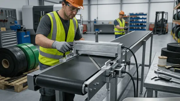 Professional conveyor belt replacement procedure and endless joint splicing in Sri Lanka