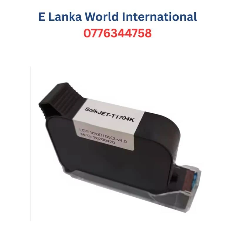 Solkjet 1704 Black Solvent Cartridge | High-Speed Quick Dry Ink